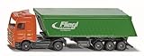 siku 1796, Mercedes-Benz LKW mit Fliegl Kipper, 1:87, Metall/Kunststoff, Grün/Orange, Abnehmbare...