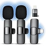 Qhot Kabelloses Lavalier Mikrofon für iPhone,iPad， Plug-and-Play-Mikrofon für Aufnahmen,...