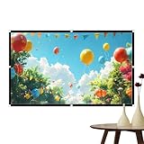 Outdoor-Projektor-Leinwand – 16:9 knitterfreie Videoausrüstung | Magnetische aufrollbare große...