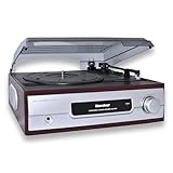 Karcher Plattenspieler mit eingebauten Stereo-Lautsprechern, Vinyl Schallplattenspieler, Line Out,...
