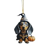 Cartoon niedlicher Hund Auto hängender Baumanhänger Halloween Weihnachtsbaum Anhänger...