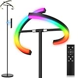 SIBRILLE RGB Stehlampe Wohnzimmer LED Dimmbar 20W, LED Stehlampe RGB Modern Deckenfluter mit...