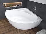 BADLAND Original Eckbadewanne Badewanne Eckwanne Standard 140x140 cm Acryl Weiß KOMPLET KOMPLETTSET...