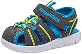 KangaROOS Unisex Kinder K-tiffy Sandale, Steel Grey/Lime, 24 EU