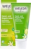 WELEDA Bio Citrus Hand- und Nagelcreme, pflegende Naturkosmetik Feuchtigkeitscreme für brüchige...