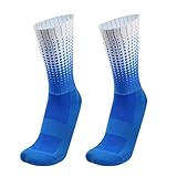 KXUIJCC Radsport Polka Dot Sommer Sport Rutsch feste Silikon Pro Outdoor Rennrad Socken, blau,...
