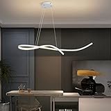 LED Pendelleuchte Esstisch Dimmbar Kreatives Lineardesign Schreibtischlampe Kronleuchter Weiß...