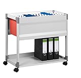 Durable System File Trolley 90 A4 grau, für bis zu 90 Hängemappen oder 8 Hängeordner - 750 x 715...
