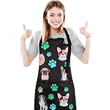 Livdouyu Kochschürze Damen, Kochschürze Wasserabweisende Latzschürze Verstellbare Küchenschürze...