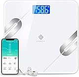 ETEKCITY Bluetooth Körperfettwaage Smart Digitale Waage mit APP für iOS & Android, Personenwaage...