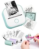 Mini Drucker - Tiny Printer T02 Mini Drucker für Smartphone Mini Thermodrucker Bluetooth...