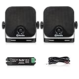 Herdio 4 Zoll Bluetooth 100 Watt Wasserdichter Marine Stereo Box Lautsprecher für Boot ATV UTV...