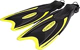 Cressi Palau - Premium Unisex Tauchen Schnorchel Flossen,Schwarz/Gelb,M/L (41/44)