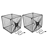 FUNOMOCYA 2 Stück Pump Filter Box mit Anti-verstopfungs-netztasche Schwarz Langlebige...