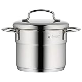 WMF Mini Kochtopf klein 12cm, Metalldeckel, Fleischtopf Induktion 1l, Cromargan Edelstahl,...