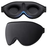 Gritin Schlafmaske für Seitenschläfer, 3D Augenhöhlen Schlafbrille mit Verstellbar Gummiband,...