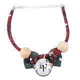 PEPLAYTAL Weihnachtliches Haustier Halsband mit Glocke Verstellbares Dekoratives Hundehalsband mit...