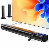MEVOSTO Soundbar für TV Geräte - 2025 Upgraded Eingebaute Dual-Subwoofe 2.2 Kanal Abnehmbar 2 in 1...
