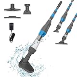 PoolyPoly 3 en 1 Poolsauger Kabellos mit Akku, Pool Handsauger Bodensauger, Poolreiniger mit...