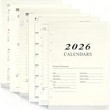 JhavexToy 2026 Wochenplaner Einlage A5 6 Löcher 176 Seiten Kalendereinlage 2026 A5 139x206mm...