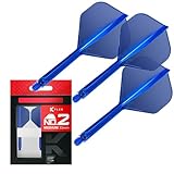 Target Darts K Flex Flights mit Dart Schäfte, No.2 Blau, Medium Stem (33mm) | K-Flex Flight und...