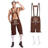 Harsever Herren Oktoberfest Trachten Overall Set (Stil B, XXL)