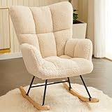 Hawthyhome Schaukelstuhl Relaxstuhl Sessel Stuhl Wohnzimmersessel, Schaukelsessel Gepolsterter...