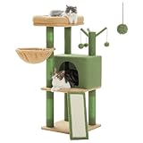 PurpurRain Katzenbaum, mehrstufiger Katzenturm für Hauskatzen, Katzenkletterbaum-Condo mit Sisal...