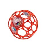 Oball Rattle, Rot - Flexibles und leicht Greifbares Design, für Kinder Jeden Alters