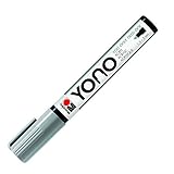 Marabu 12400103078 - YONO Marker, Grau 078, vielseitiger Acrylstift mit japanischer Rundspitze 1,5 -...