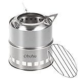 Hobo Kocher Camping Outdoor Ofen, holzofen stove aus Edelstahl mit Tragetasche für BBQ Picknick...