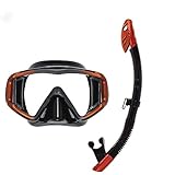 FRAHS Trockenes Schnorchel-Set, Panorama-Weitsicht, Anti-Beschlag-Tauchmaske, einfaches Atmen und...