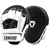 LangRay Handpratzen Kampfsport Boxen, 1 Paar Boxpratzen aus Kunstleder Kickboxen Pratzen für Kinder...