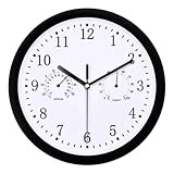 Nybhyjka Wetterfeste Outdoor-Uhr, Außenuhren Wetterfest Mit Thermometer Und Hygrometer,...
