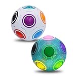 Coolzon Magic Regenbogen Ball Zauberbälle, 2 Stück Magisch Regenbogenball Zauberball 3D Puzzle...