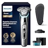 Philips Shaver S9000, elektrischer Nass- und Trockenrasierer, Lift & Cut-Rasiersystem und SkinIQ...