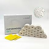 deingipsabdruck Gipsbinden Set | 12 Gipsbinden = 36m Gips für Babybauch Gipsabdruck, als...