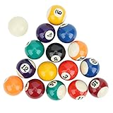 BOROCO Billardkugel Set,16 Stück 38mm Umweltfreundliche Billard Kugel Set,Mini Tisch Snooker Bälle...
