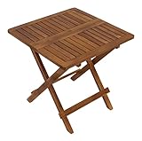 DEGAMO Gartentisch Beistelltisch Florencia 50x50cm, Höhe 50,5cm, mit Klappfunktion, Akazie Holz...