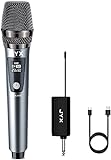 JYX Drahtloses Mikrofon, UHF Dynamisches Karaoke Mikrofon mit wiederaufladbarem...
