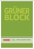 Baier & Schneider Brunnen 1052436 Briefblock / Schreibblock / Der grüne Block (A5, blanko, 50...