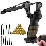 NWIWI Zwille Steinschleuder Profi Set,Slingshot mit Verstecktem Magazin Clip–Fasst 25 8-9mm...