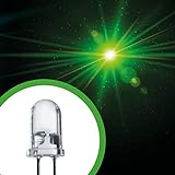 Lumetheus LED 5mm Farbe grün 50000 mcd 25 Stück Leuchtdiode extra hell 3V grüne Diode 2 Pin LEDs