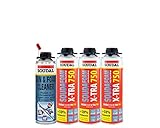 Soudal Kombi Set 3 x Soudafoam B2 X-TRA750 500ml Pistolenschaum Verfüllung Bauanschlussfugen inkl....