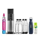 SodaStream Wassersprudler DUO mit Quick-Connect CO2-Zylinder | inkl. 2x 1L Glasflasche + 2x 1L FUSE...