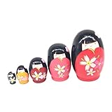 Baosity 5 Aus Holz Handbemalt Russische Nesting Dolls Dekoration Zubehör, A