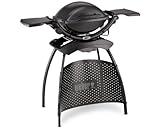Weber Q1400 Elektrogrill mit Stand, 43 x 32cm Grillfäche, portabler BBQ Grill, 2-geteilter...
