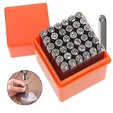 Habwea 37 Stück Schlagzahlen Alphabet Set,3mm Schlagbuchstaben,Buchstaben Stanzer Metall...