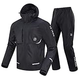 Motorrad Regenkombi Herren 2-Teiler – Wasserdicht 10.000 mm, Atmungsaktiv, Reflektierend, Leicht...