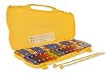 GEWA Glockenspiel, Klangspiel, Xylophon, mit 25 bunten Metallklangplatten, Chromatisch (Tonumfang...